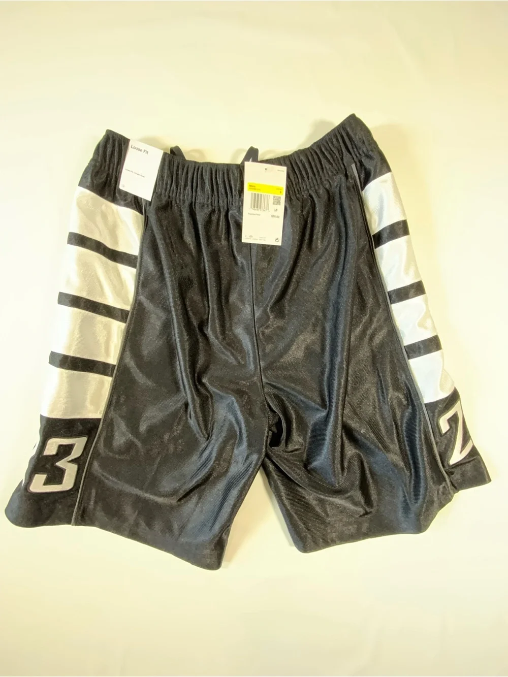 Jordan Mens Black White Mesh Athletic Basketball Shorts 23 Graphic HV0560-013 S